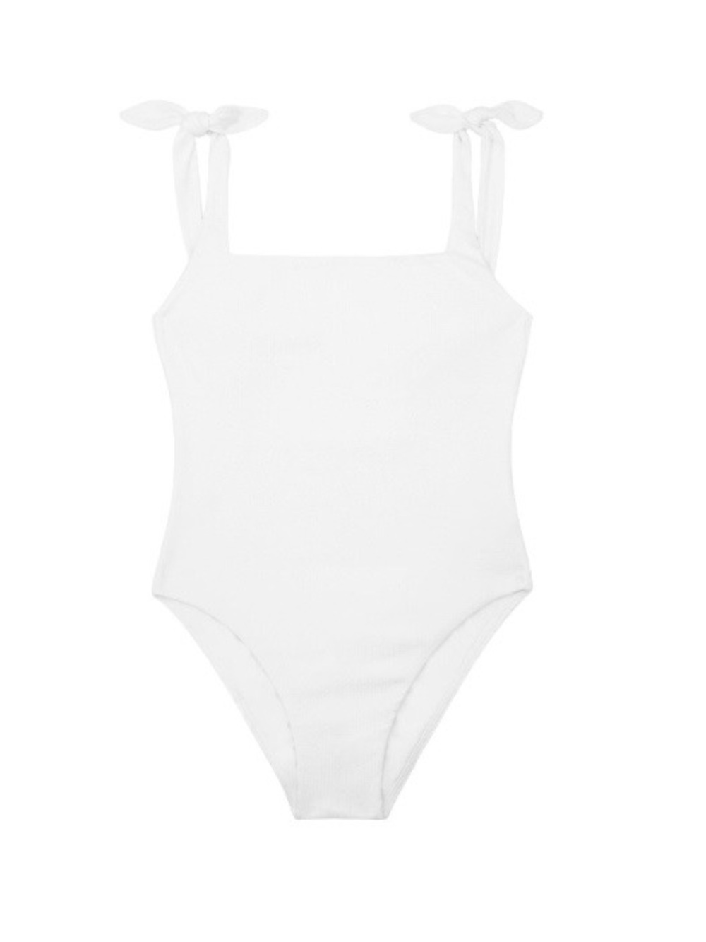 Minnow women's alys white tie knot one piece, size Medium, EUC